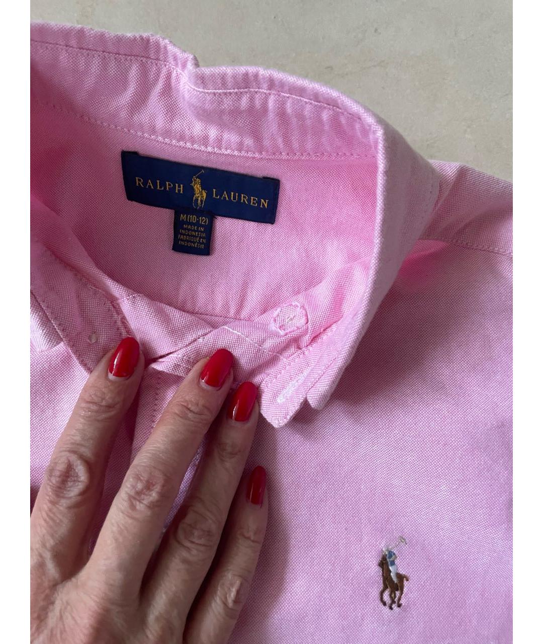 POLO RALPH LAUREN Розовая хлопковая детская рубашка, фото 4