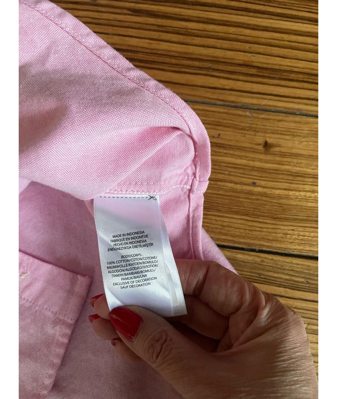 POLO RALPH LAUREN Розовая хлопковая детская рубашка, фото 5