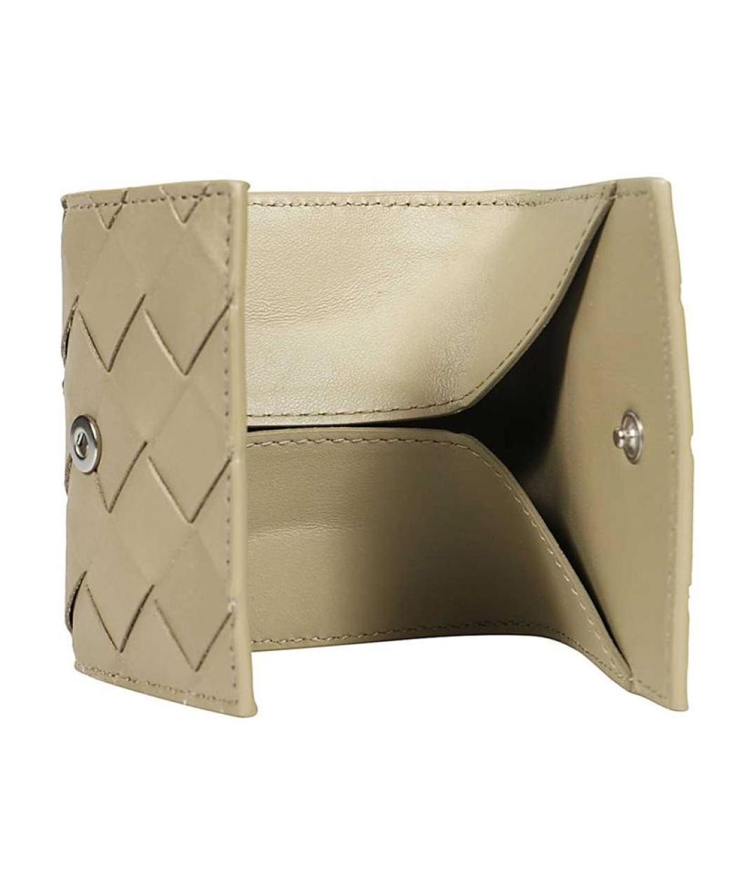 BOTTEGA VENETA Серый кожаный кошелек, фото 3