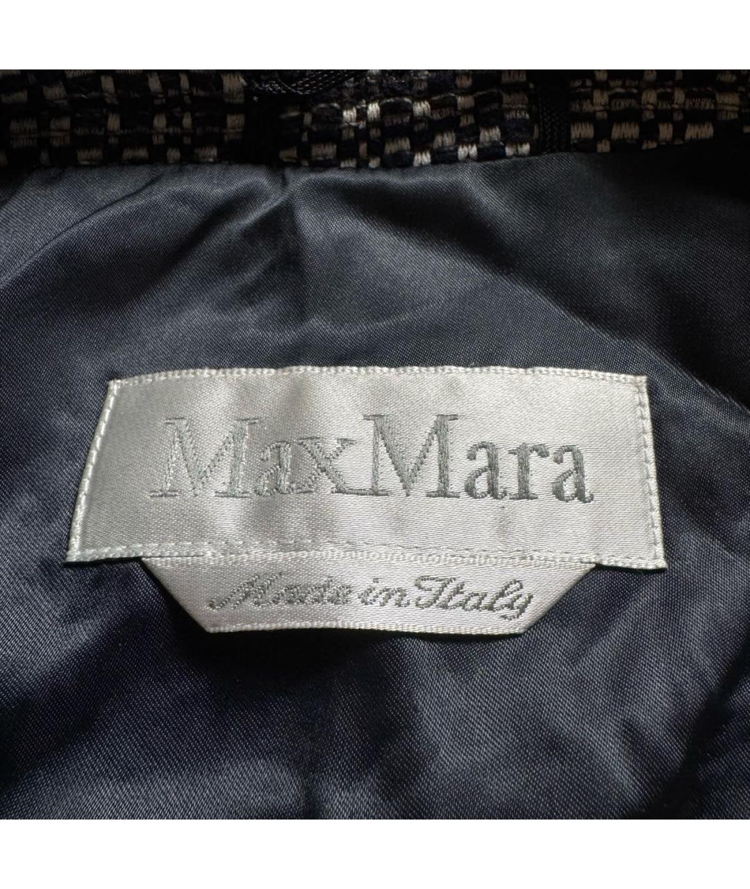 MAX MARA Антрацитовый шерстяной жакет/пиджак, фото 6
