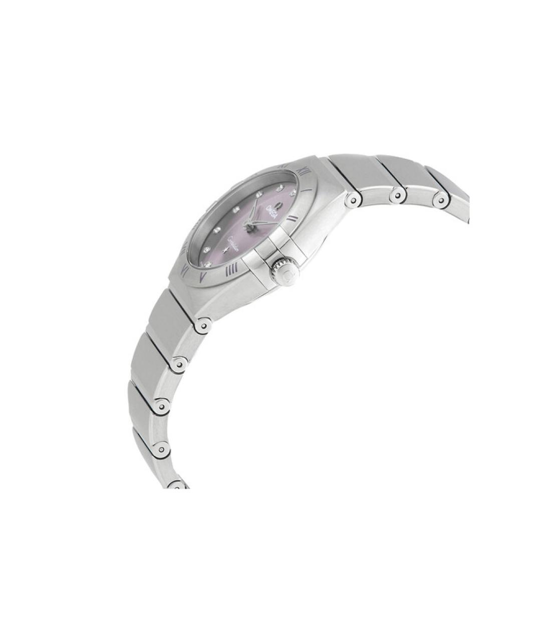 OMEGA Фиолетовые металлические часы, фото 4