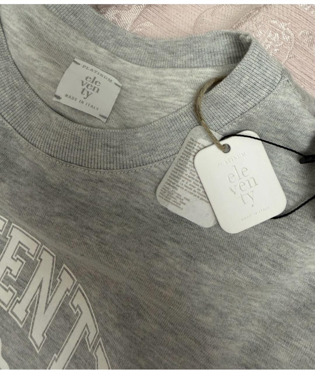 ELEVENTY Серая хлопковая футболка, фото 2