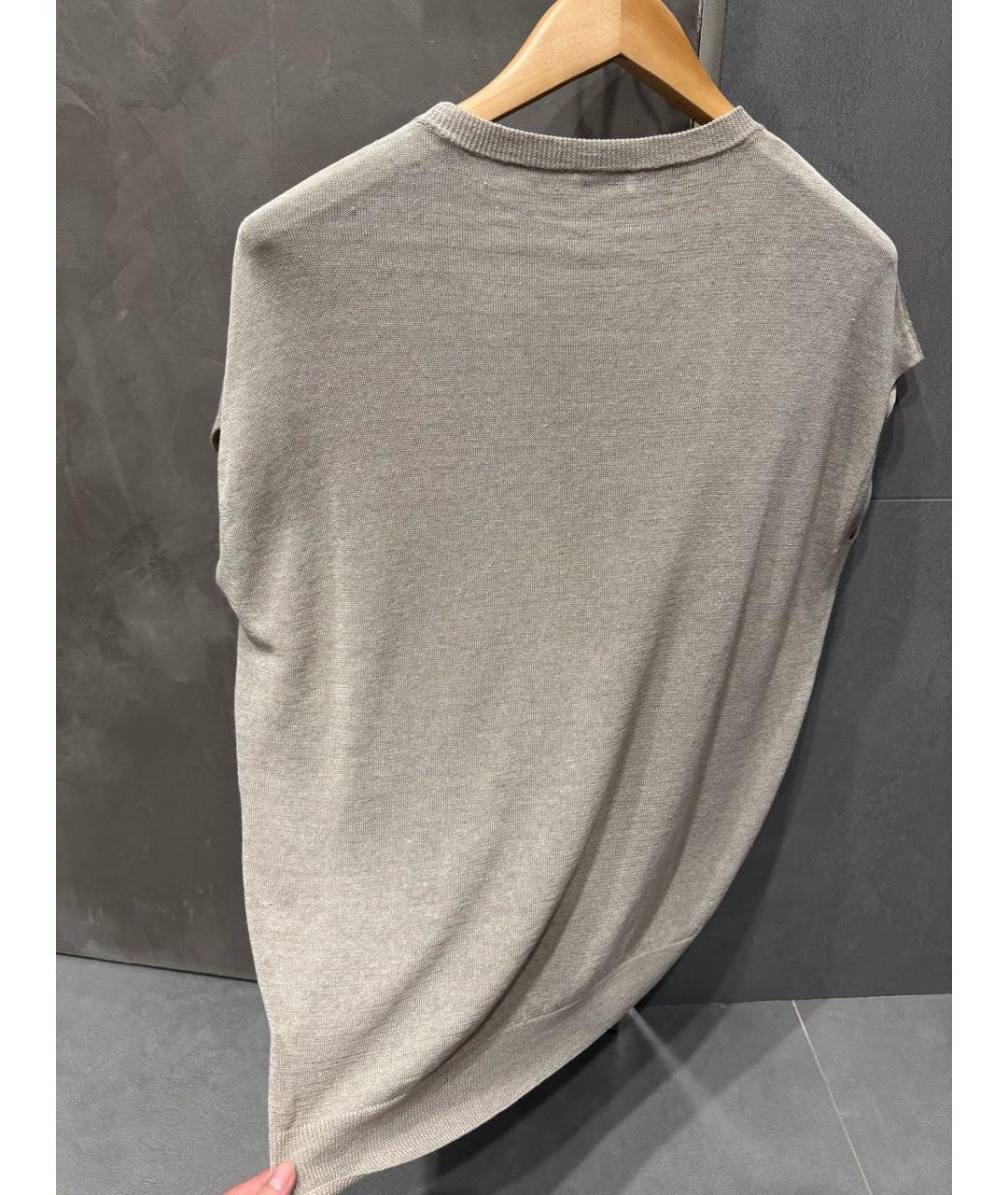 BRUNELLO CUCINELLI Бежевый кашемировый джемпер / свитер, фото 2