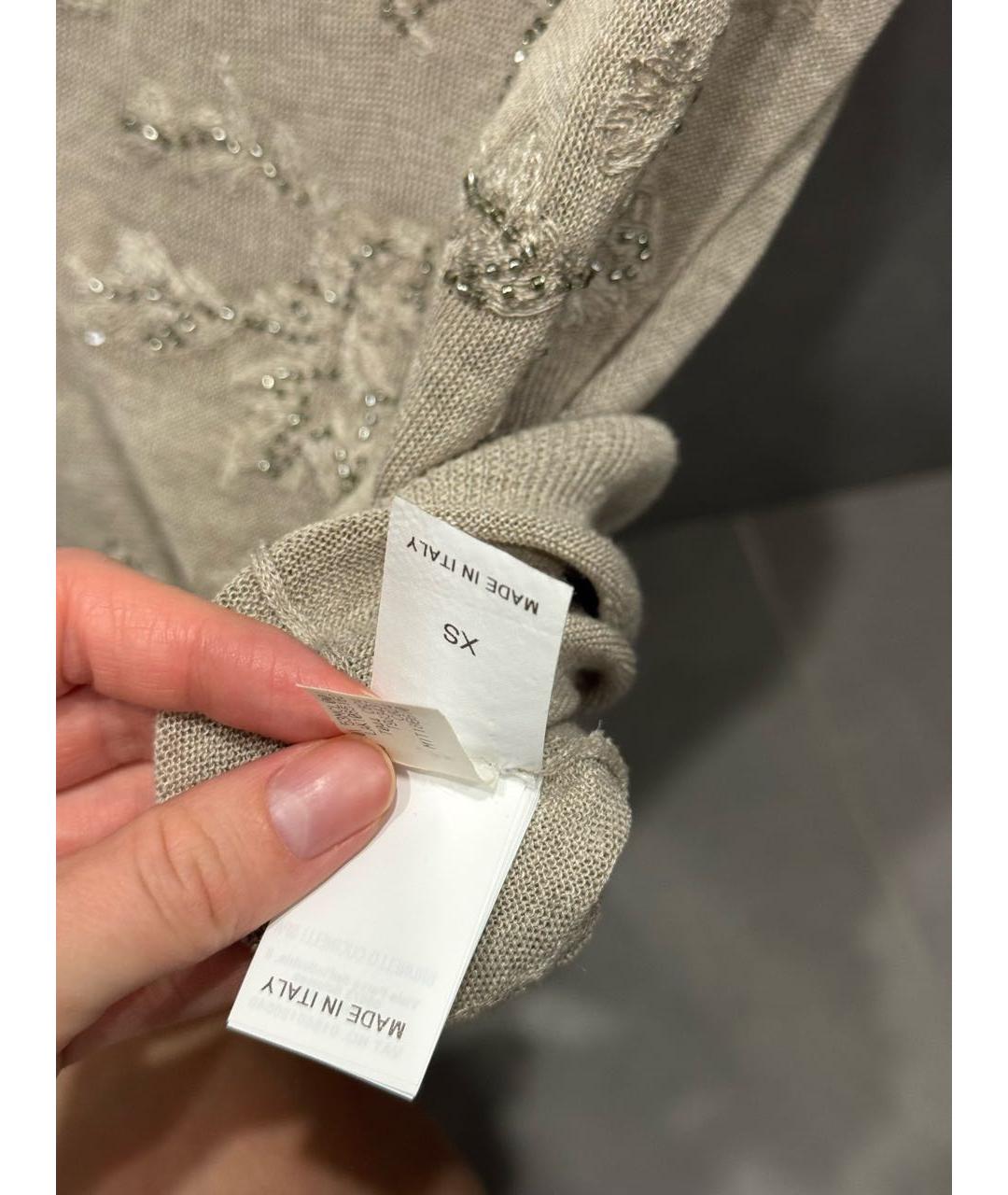 BRUNELLO CUCINELLI Бежевый кашемировый джемпер / свитер, фото 3