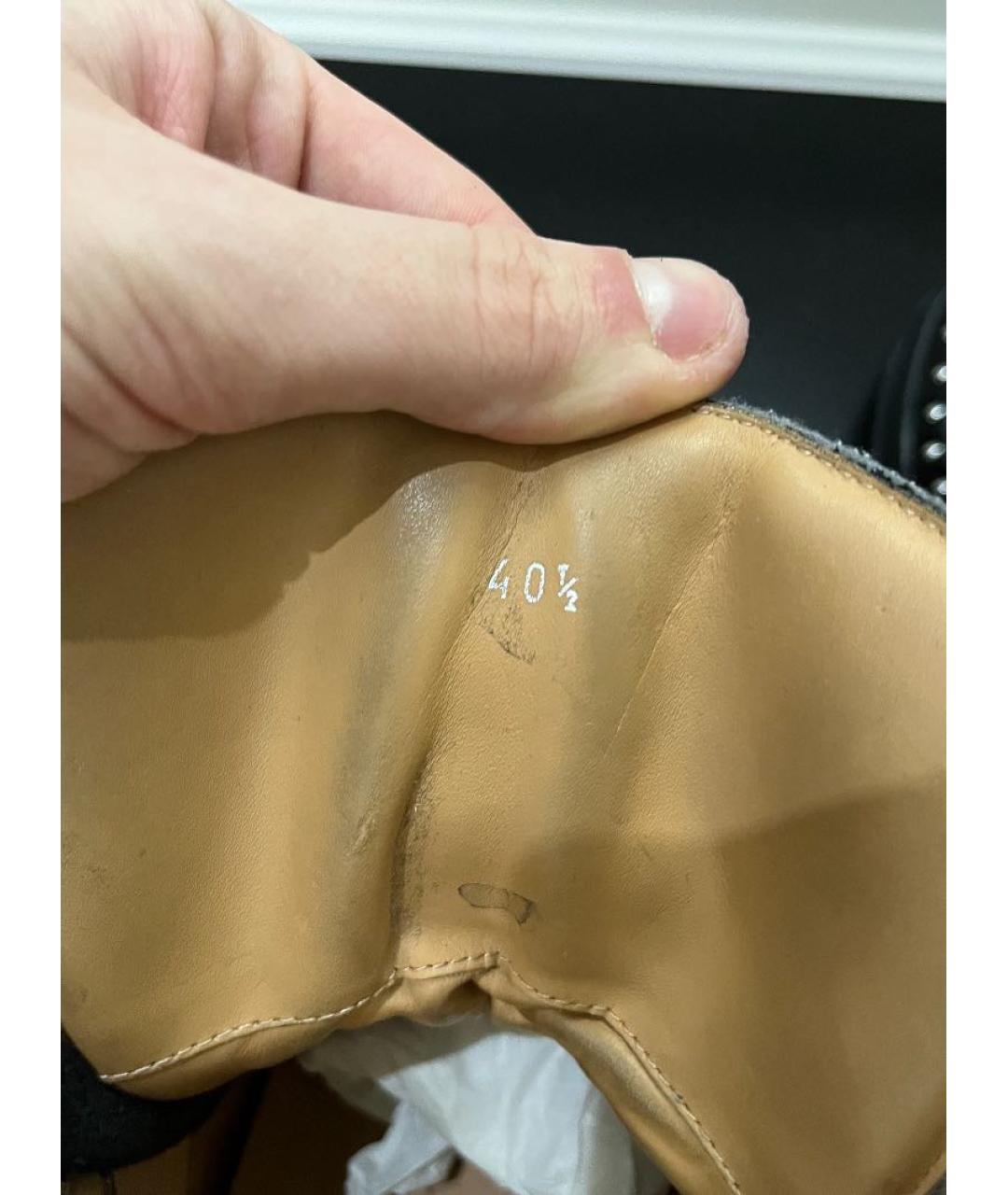 GIVENCHY Черные кожаные высокие кроссовки / кеды, фото 5