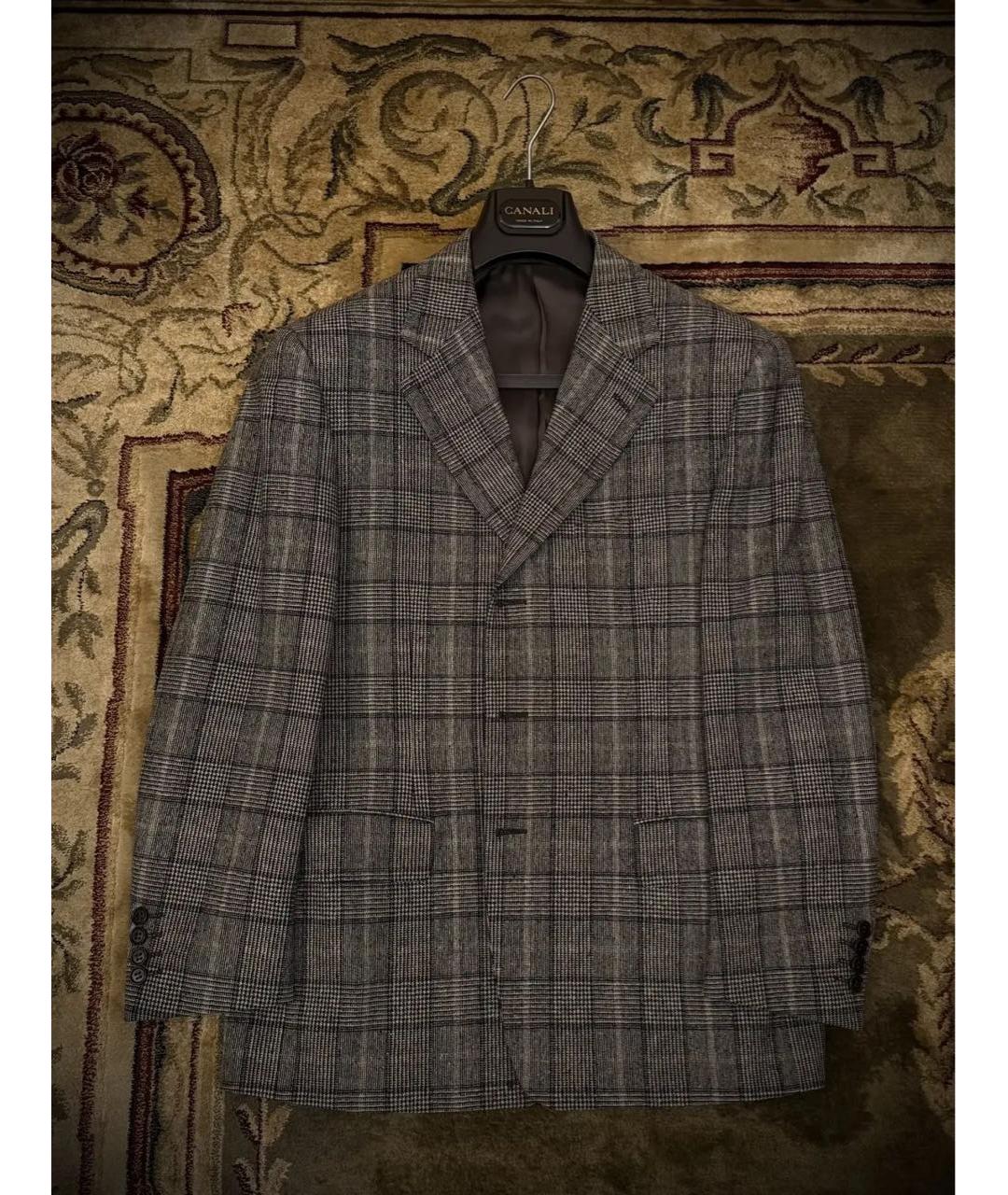 CANALI Серый шерстяной пиджак, фото 3