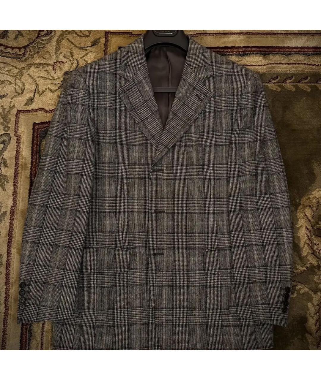 CANALI Серый шерстяной пиджак, фото 2