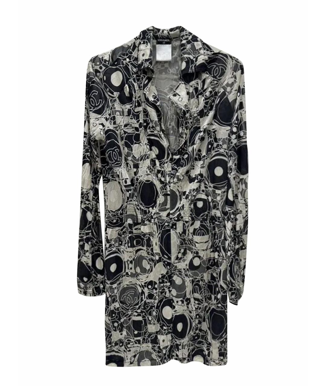 CHANEL Белое шелковое повседневное платье, фото 1