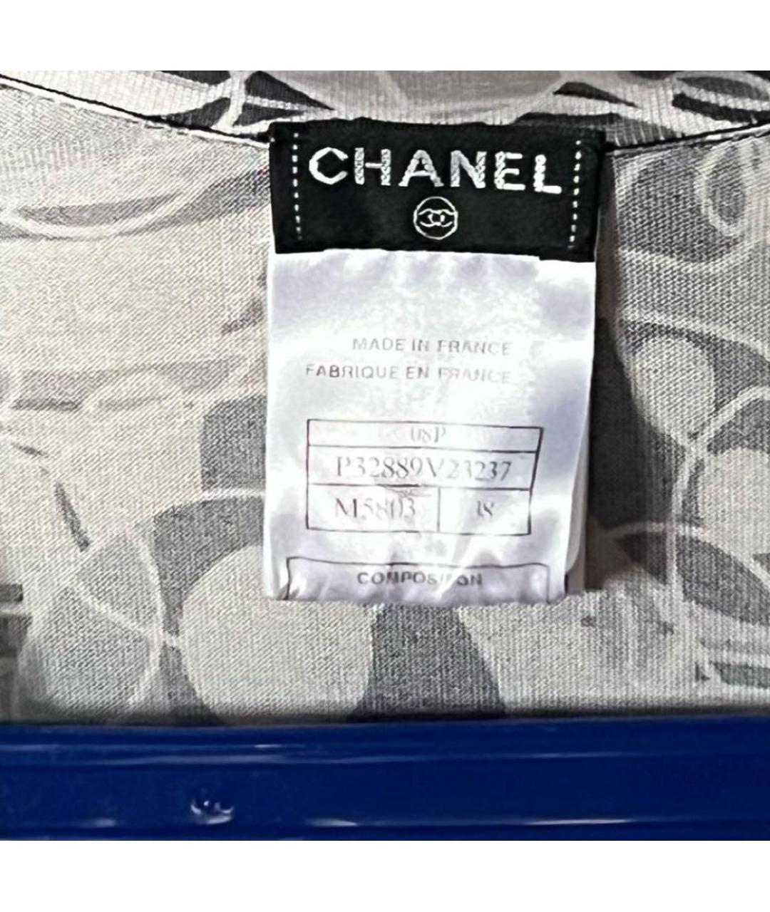 CHANEL Белое шелковое повседневное платье, фото 4