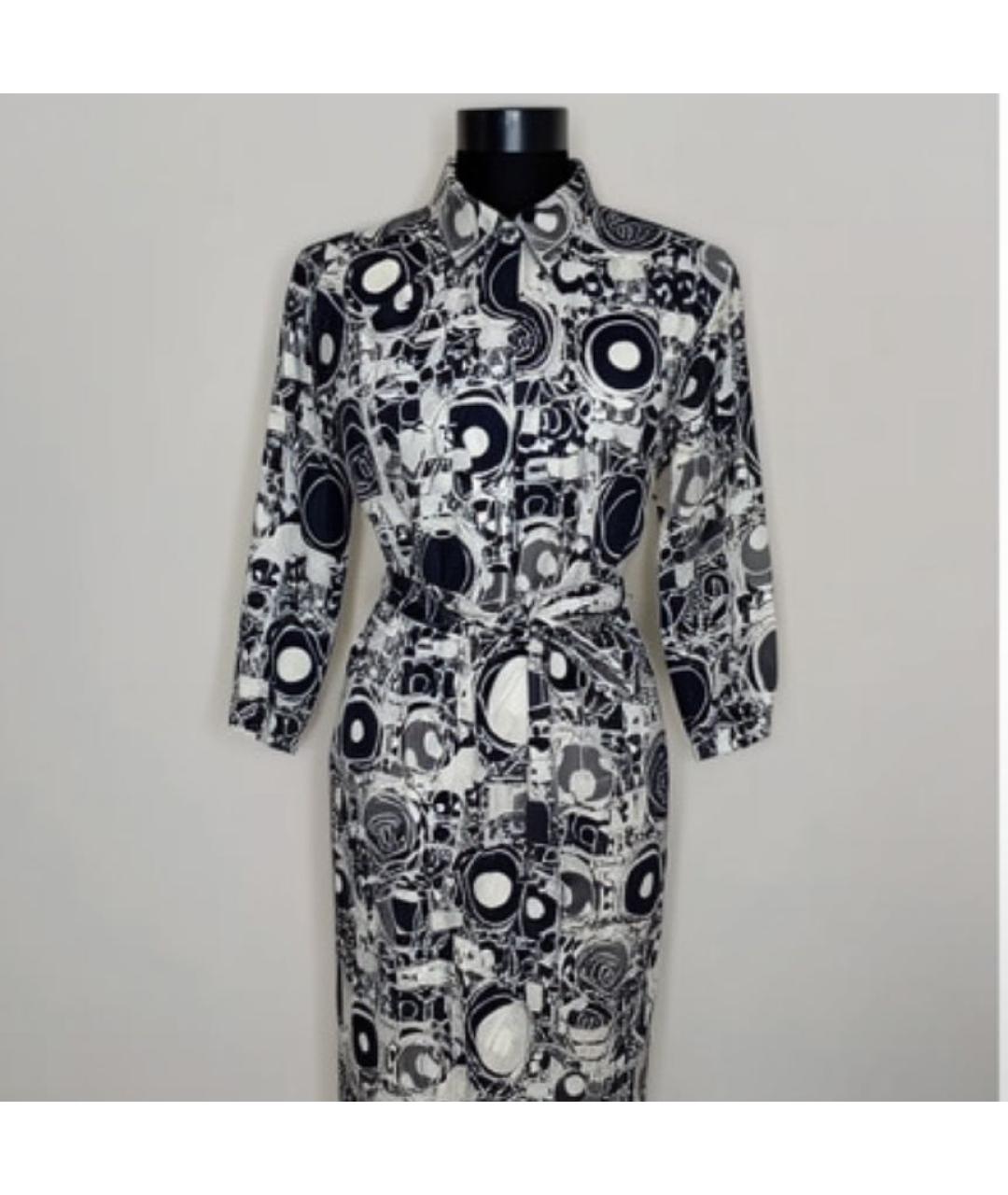 CHANEL Белое шелковое повседневное платье, фото 3