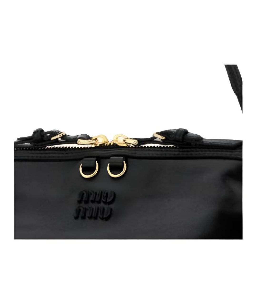 MIU MIU Черная кожаная сумка через плечо, фото 5