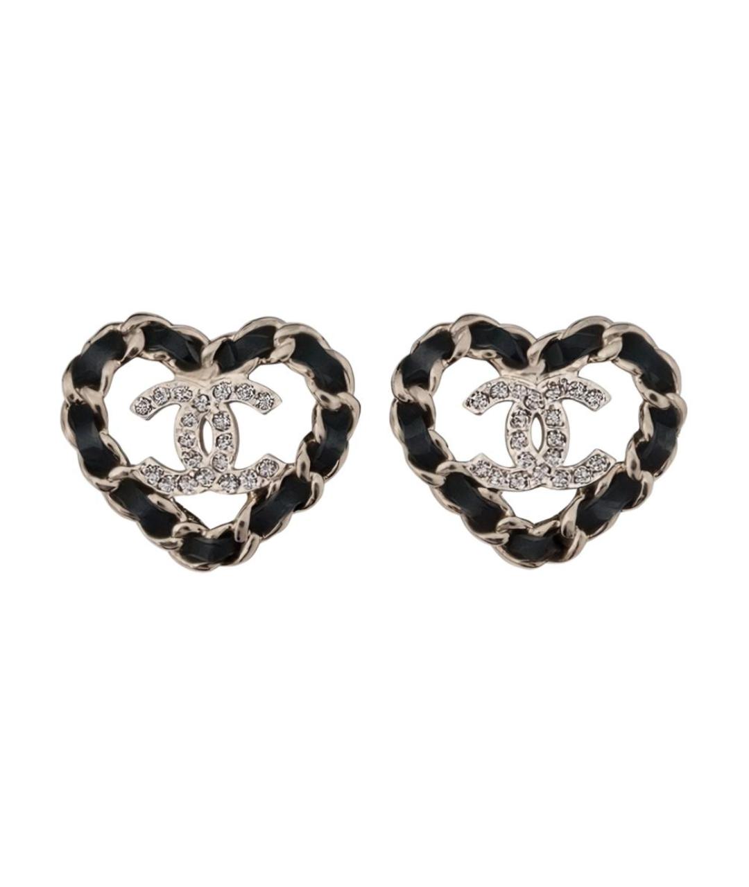 CHANEL Черные серьги, фото 1