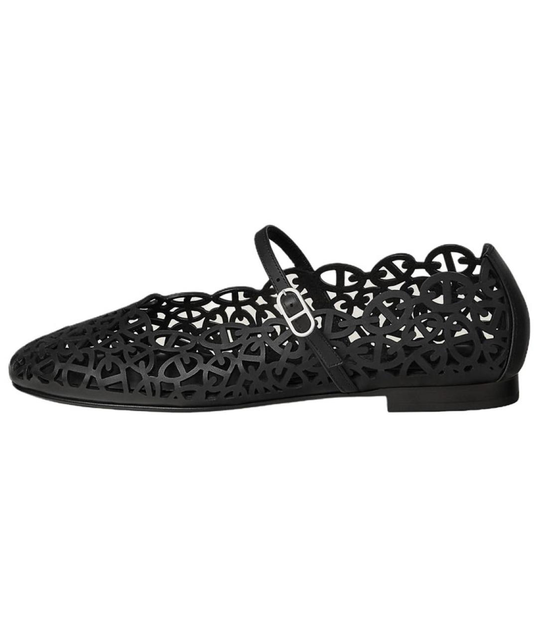 HERMES Черные туфли, фото 2