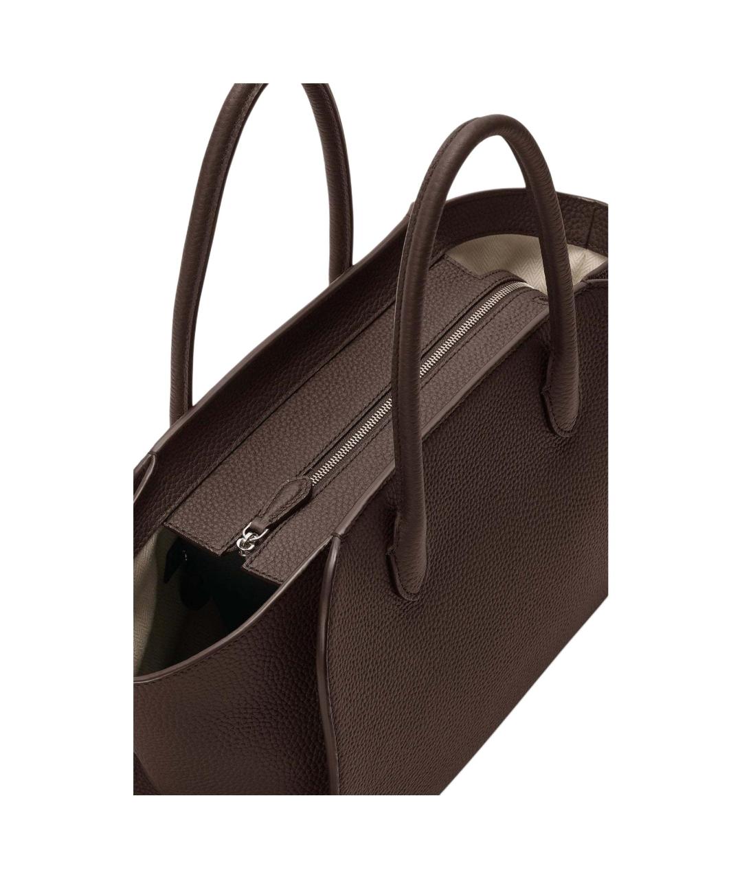 THE ROW Коричневая кожаная сумка через плечо, фото 4