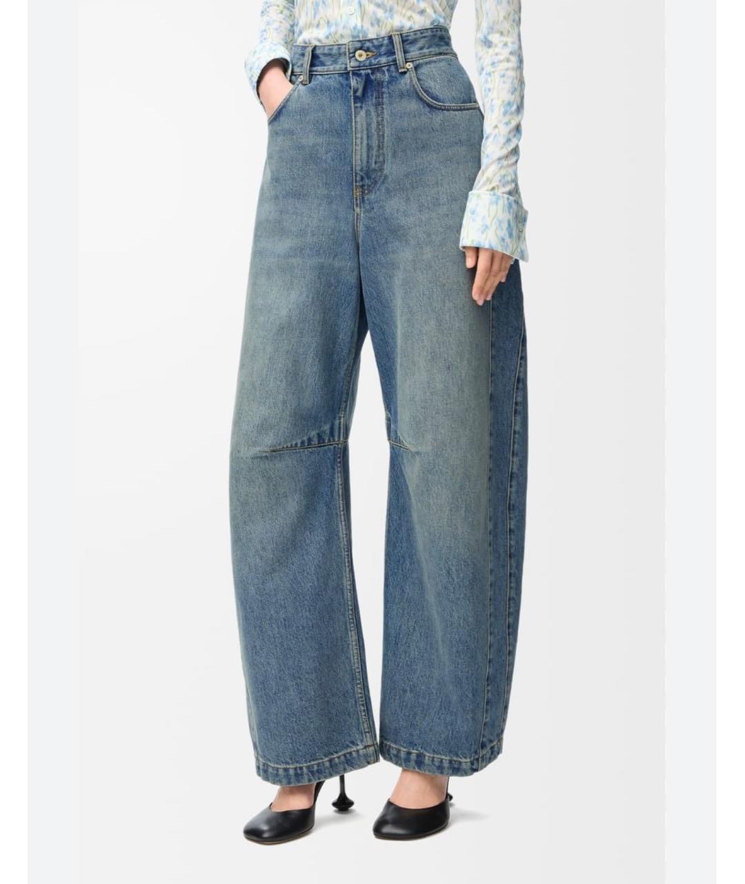 LOEWE Голубые хлопковые прямые джинсы, фото 5