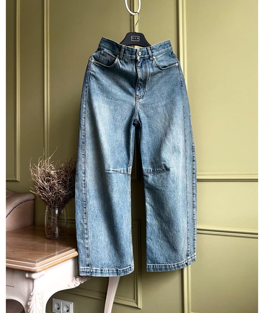 LOEWE Голубые хлопковые прямые джинсы, фото 8