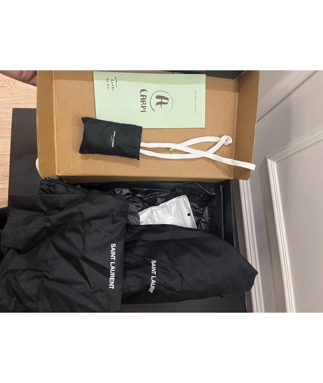 SAINT LAURENT Белые кожаные низкие кроссовки / кеды, фото 6