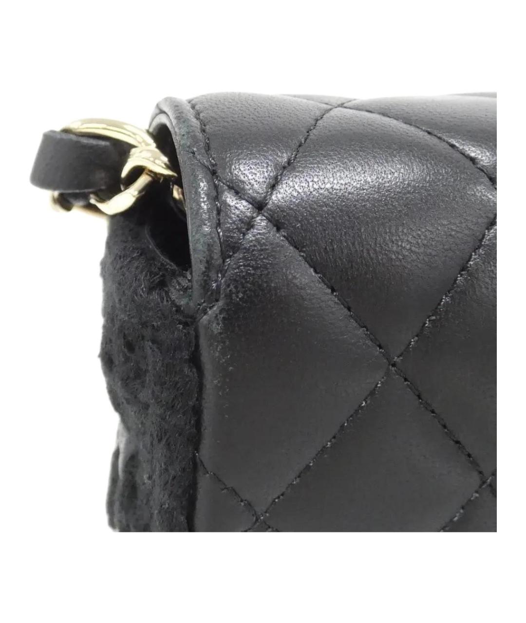 CHANEL Черная кожаная сумка через плечо, фото 5