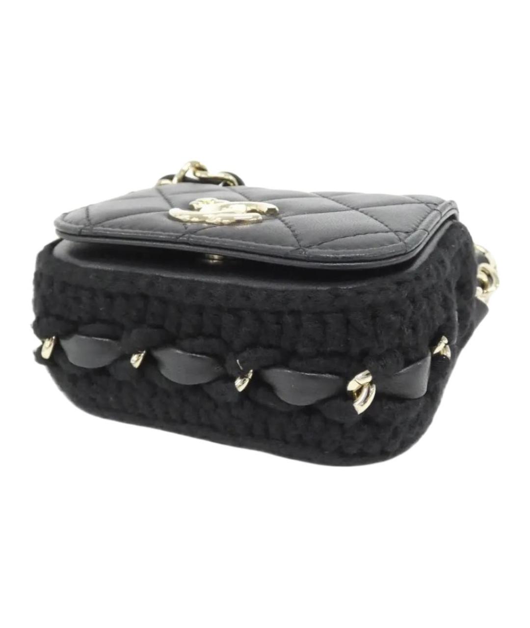 CHANEL Черная кожаная сумка через плечо, фото 3