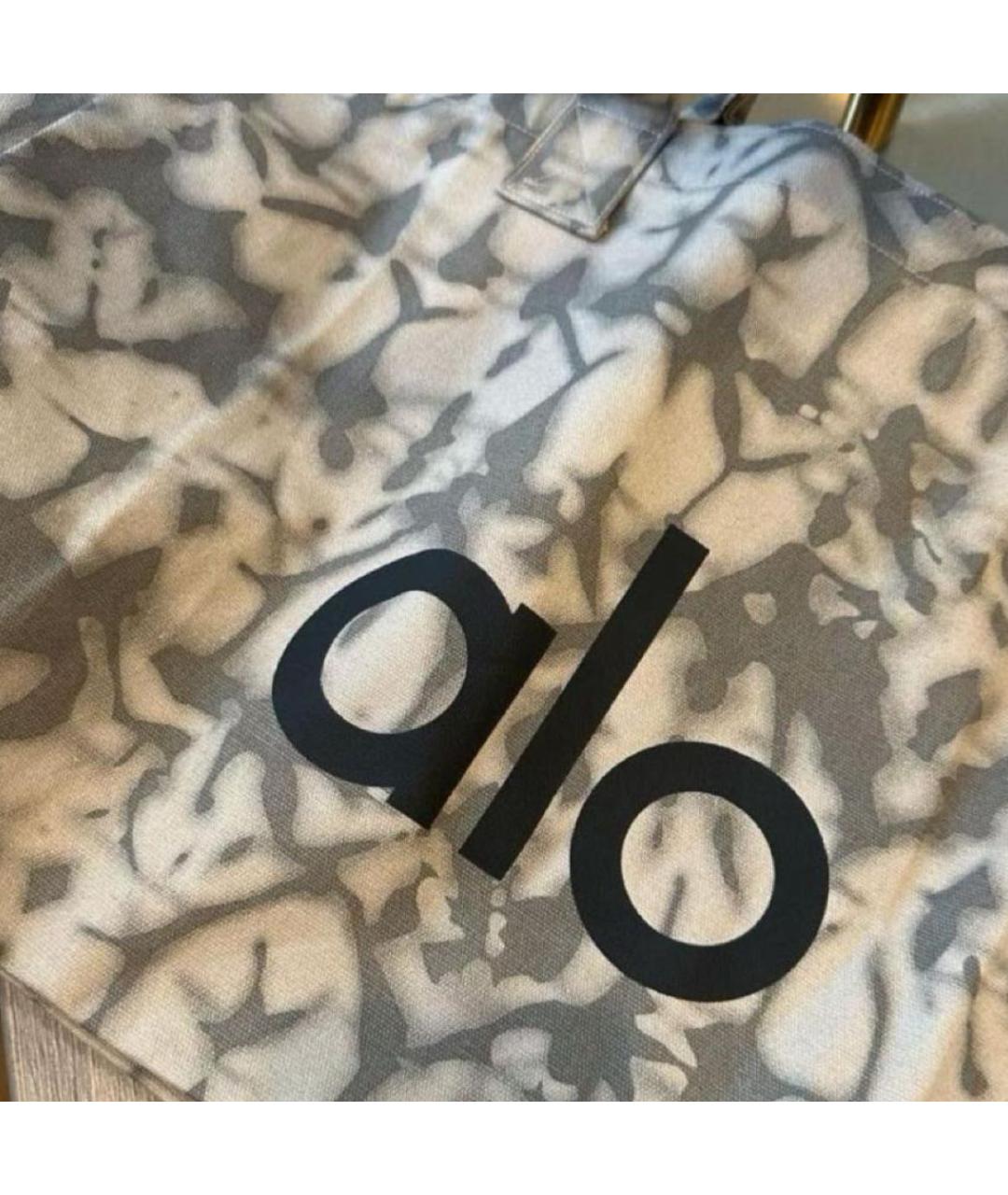 ALO YOGA Серая хлопковая дорожная/спортивная сумка, фото 4