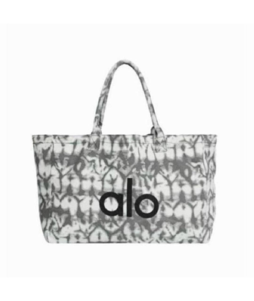 ALO YOGA Серая тканевая дорожная/спортивная сумка, фото 1