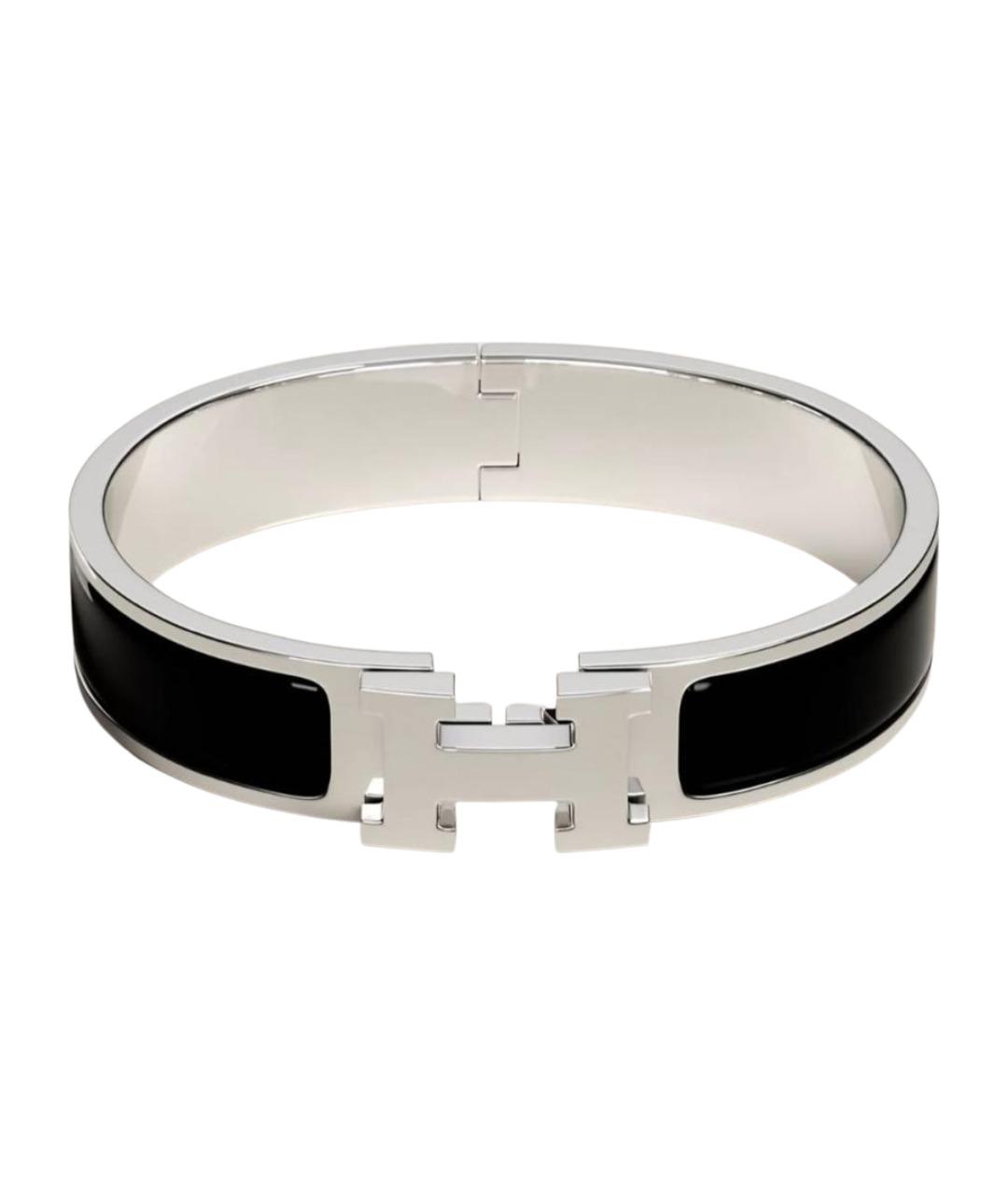 HERMES Черный металлический браслет, фото 1