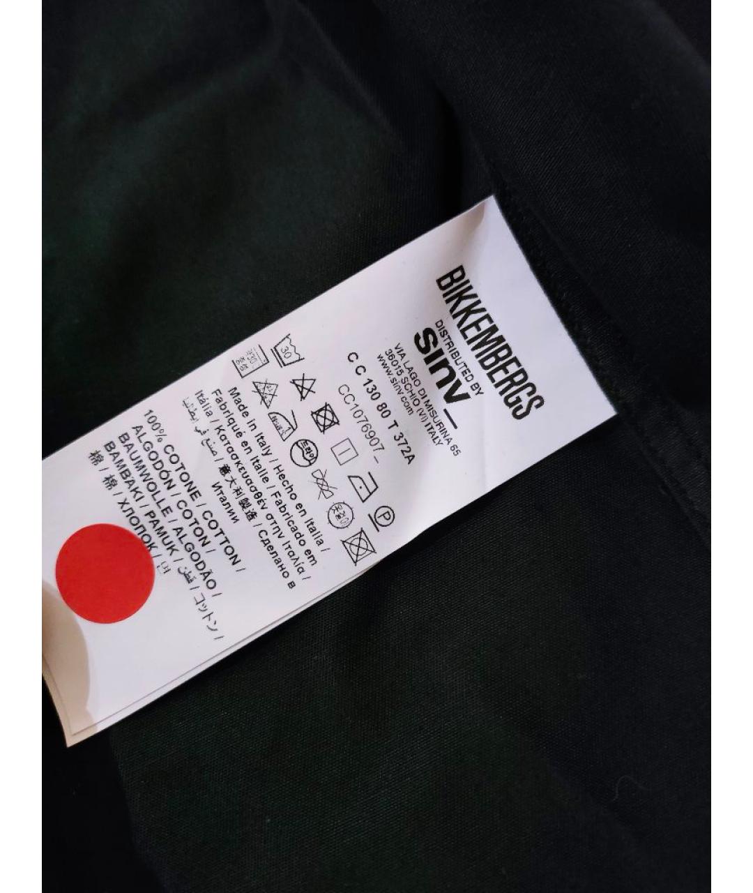 BIKKEMBERGS Темно-синяя хлопковая кэжуал рубашка, фото 5