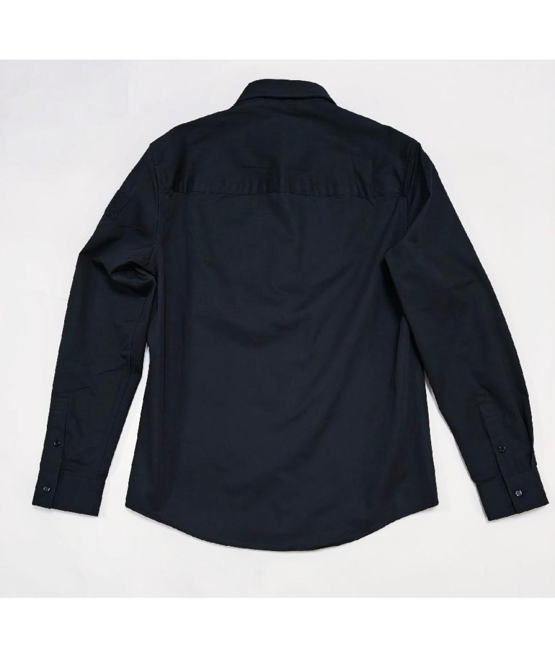 BIKKEMBERGS Темно-синяя хлопковая кэжуал рубашка, фото 2