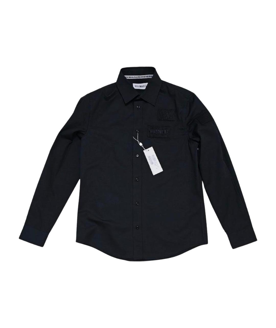 BIKKEMBERGS Темно-синяя хлопковая кэжуал рубашка, фото 1