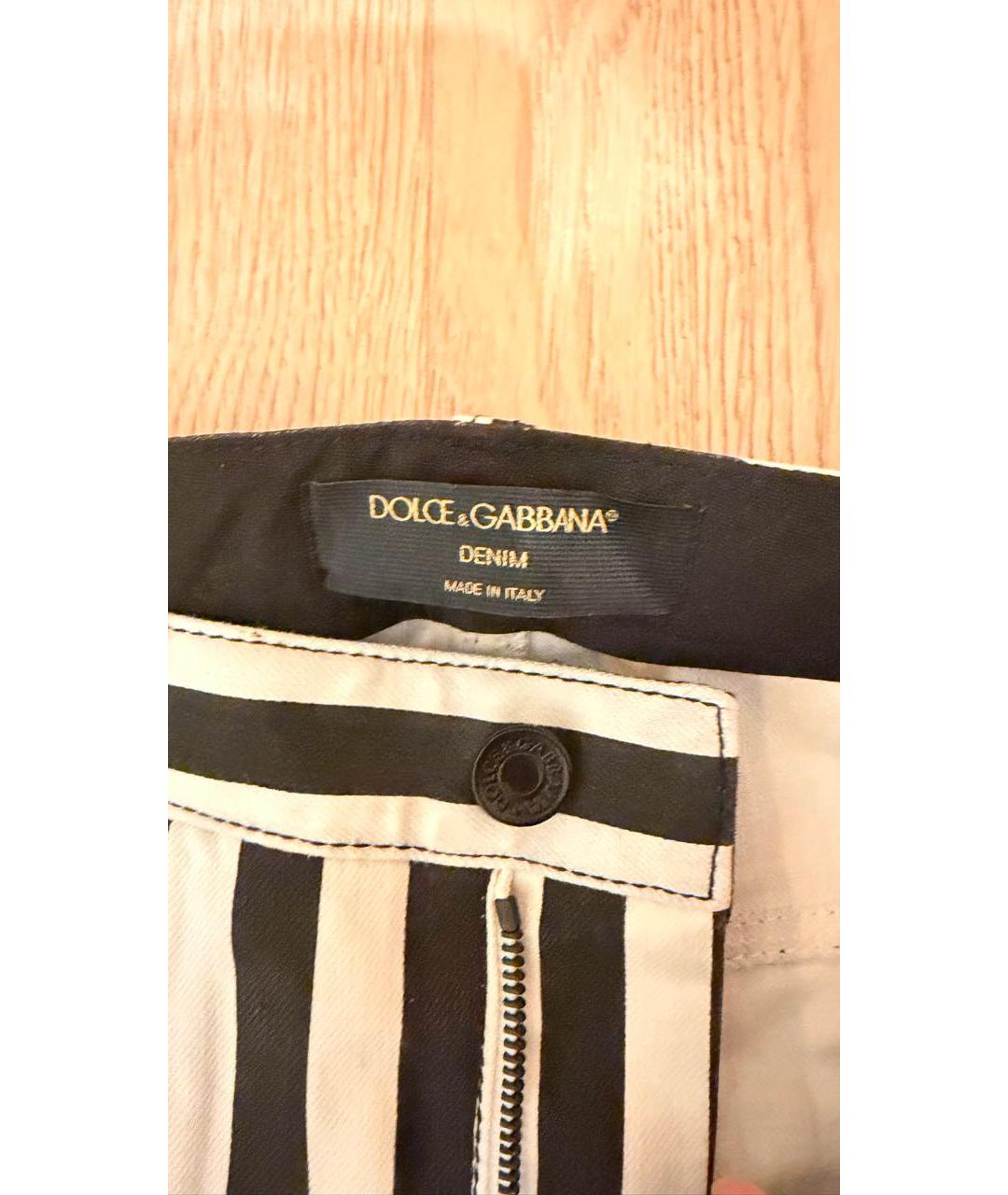 DOLCE&GABBANA Мульти хлопковые джинсы слим, фото 3