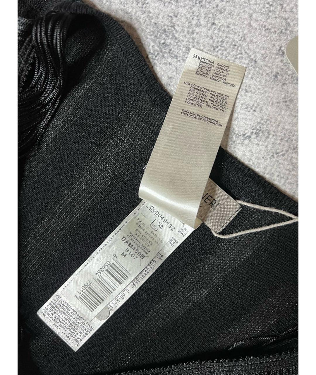 FALCONERI Черное вискозное коктейльное платье, фото 5