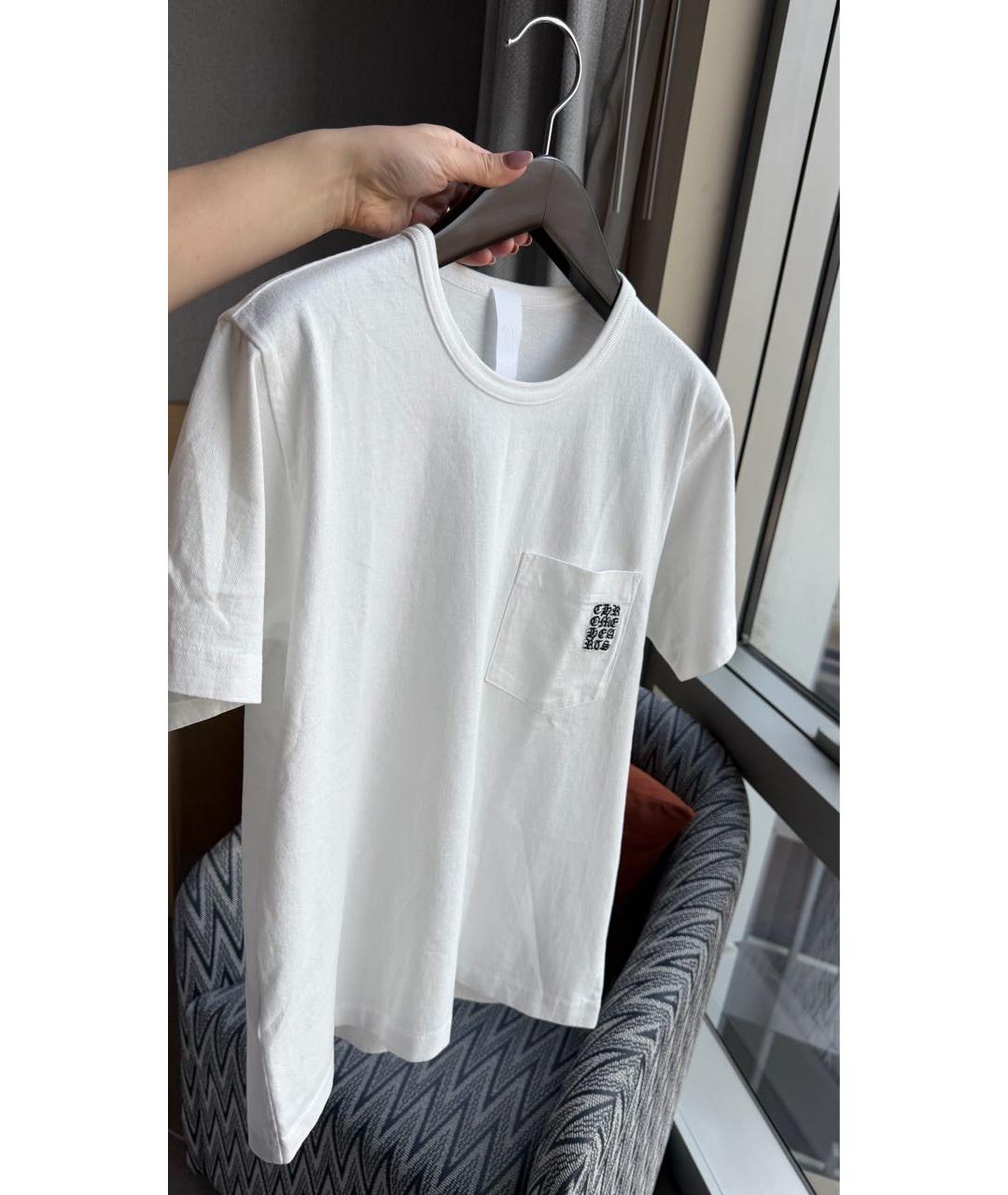 CHROME HEARTS Белая хлопковая футболка, фото 2