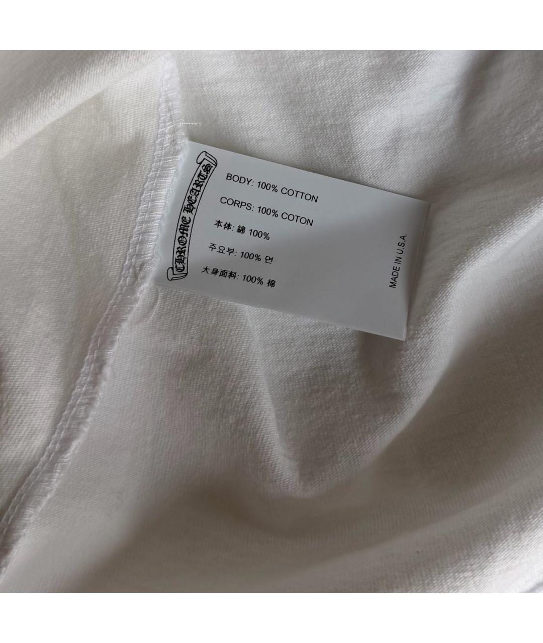 CHROME HEARTS Белая хлопковая футболка, фото 4