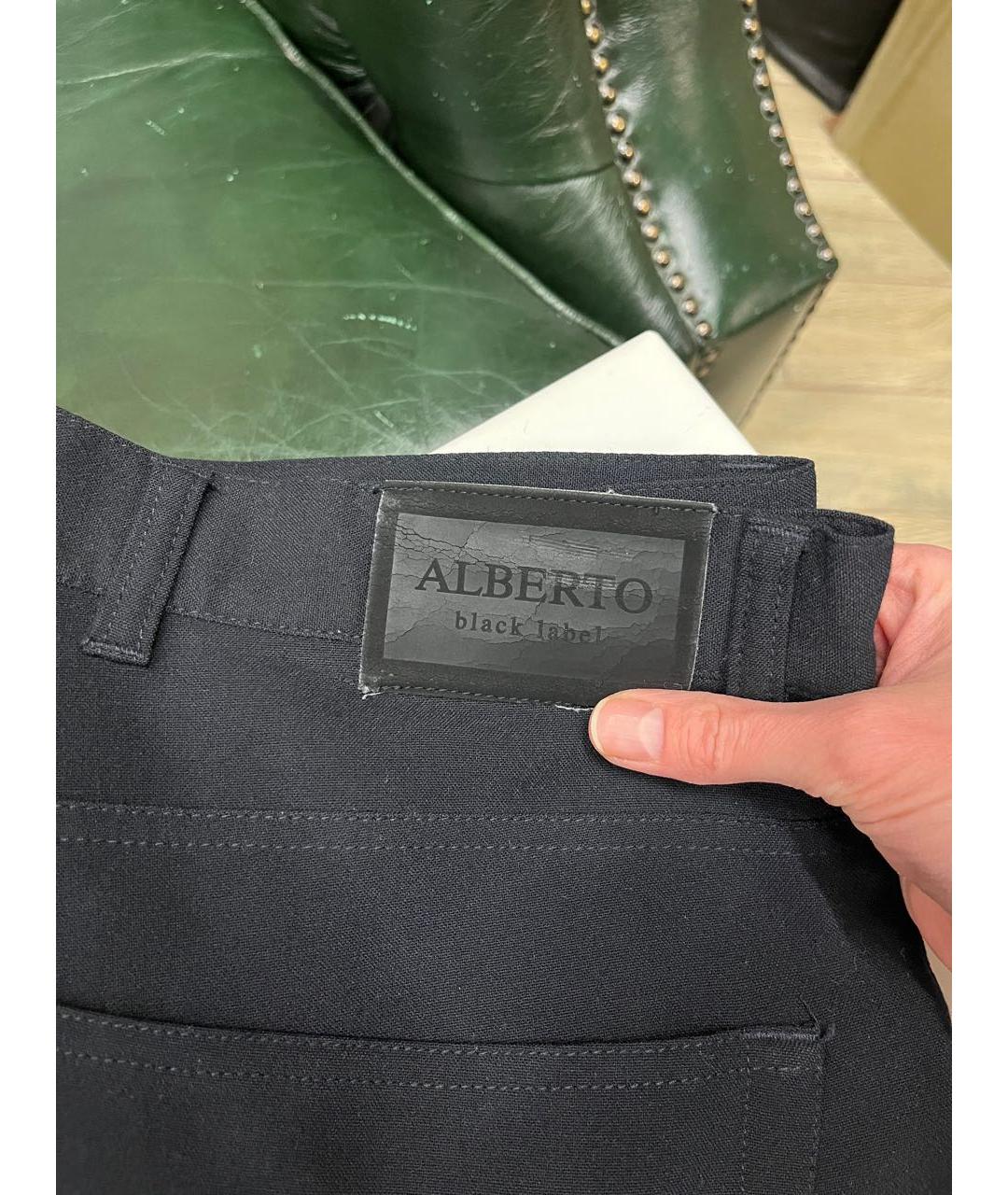 ALBERTO BIANI Черные полиэстеровые повседневные брюки, фото 3