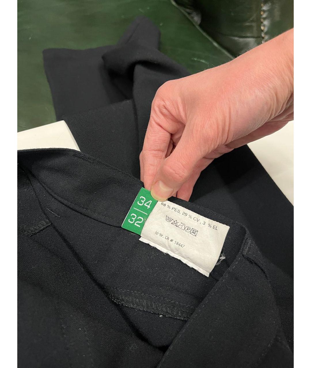 ALBERTO BIANI Черные полиэстеровые повседневные брюки, фото 5