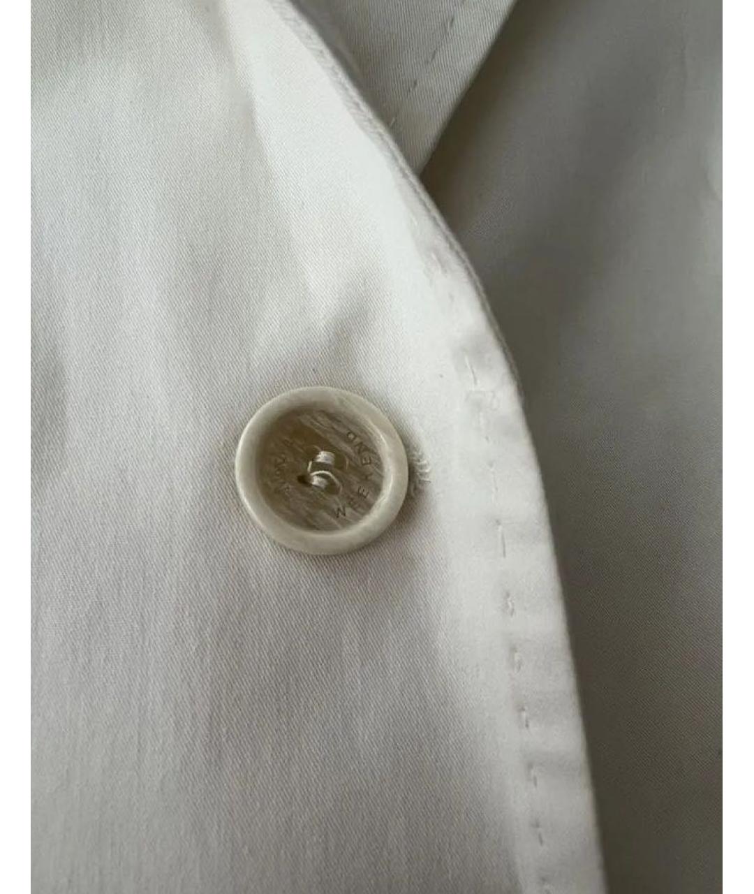 WEEKEND MAX MARA Белый хлопко-эластановый жакет/пиджак, фото 3