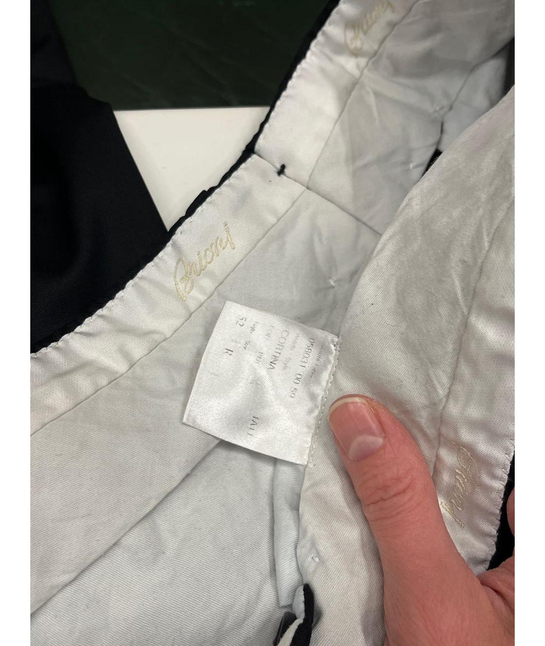 BRIONI Черные шерстяные классические брюки, фото 3