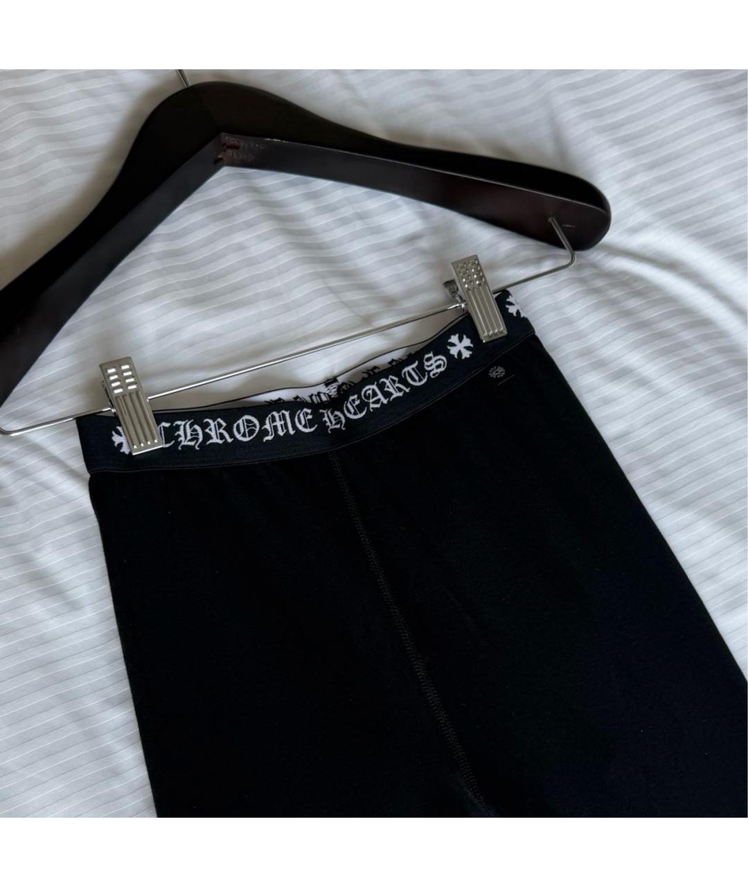CHROME HEARTS Черные леггинсы и велосипедки, фото 3