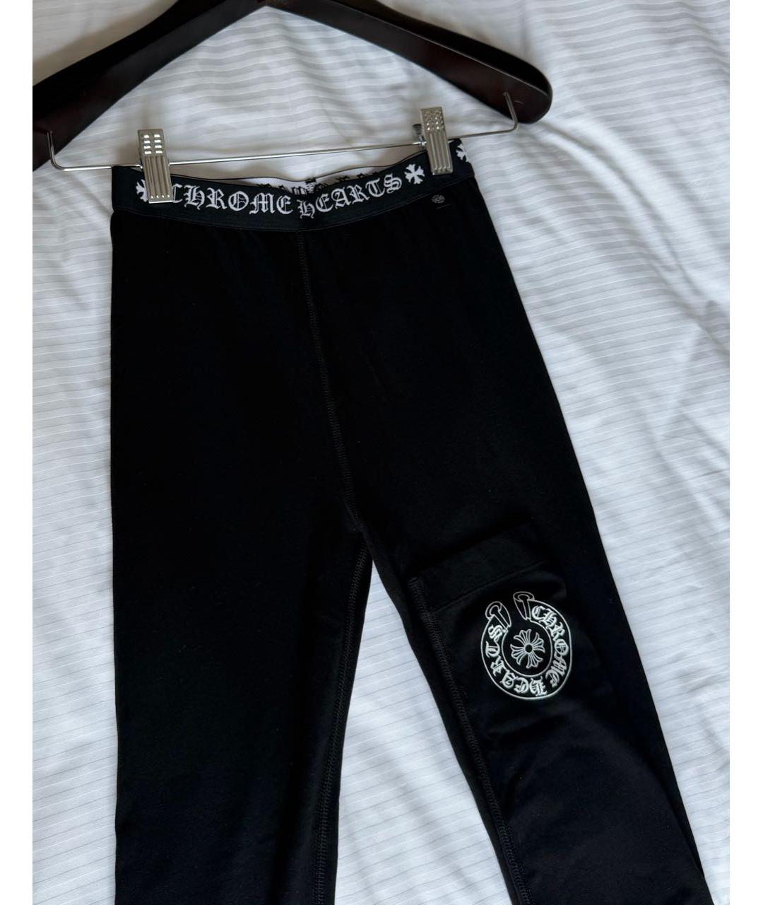 CHROME HEARTS Черные леггинсы и велосипедки, фото 5