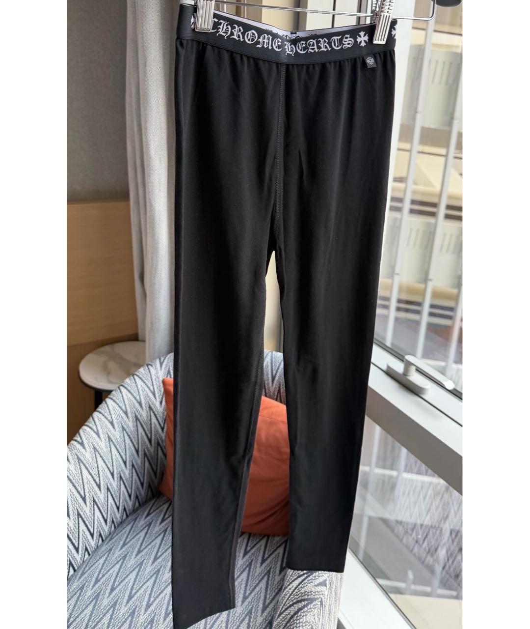 CHROME HEARTS Черные леггинсы и велосипедки, фото 6