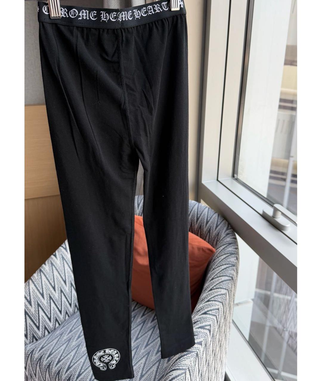CHROME HEARTS Черные леггинсы и велосипедки, фото 2