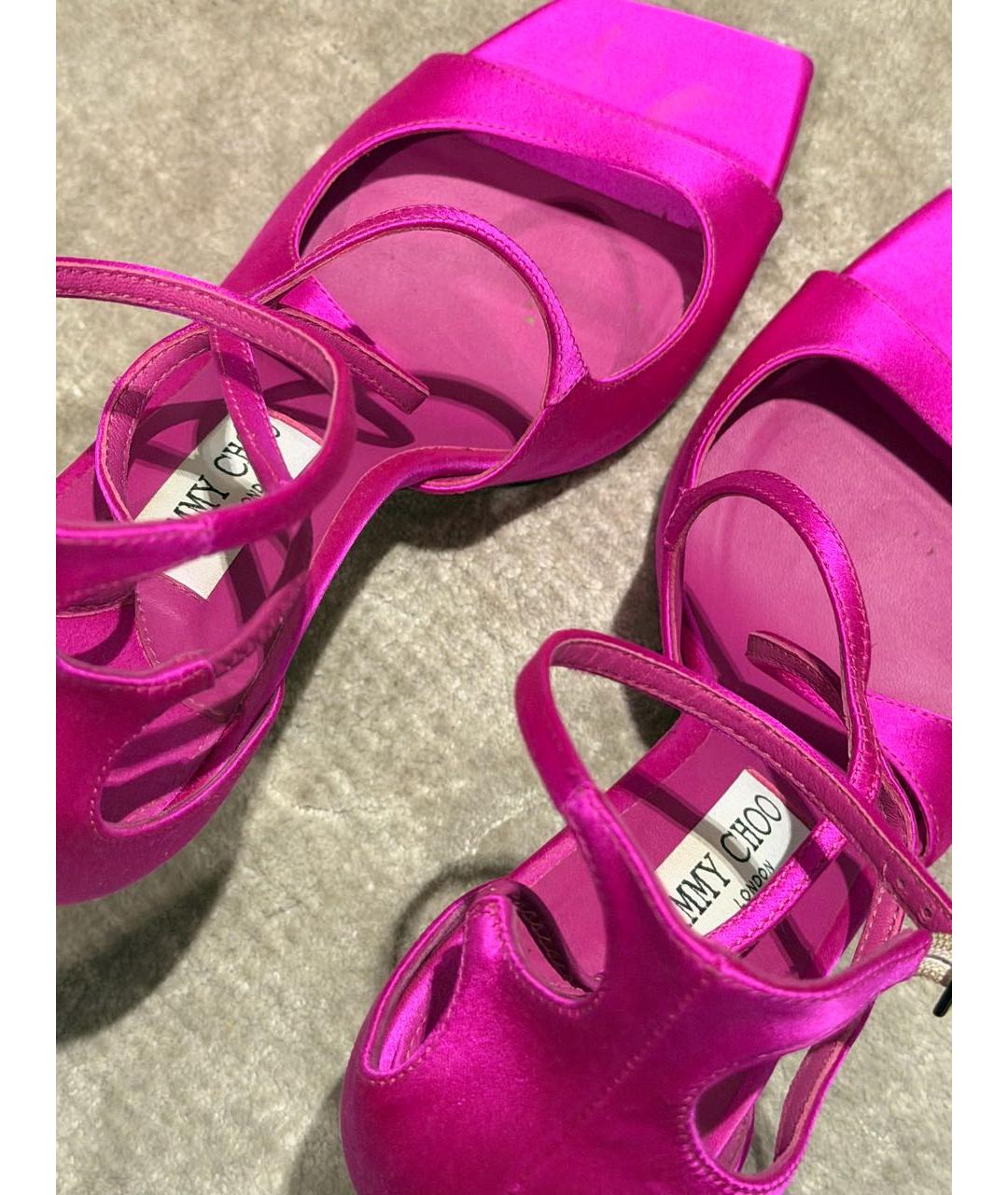 JIMMY CHOO Фуксия босоножки, фото 3