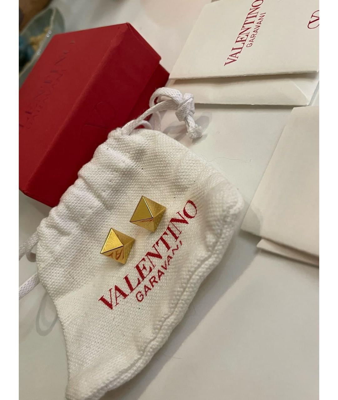 VALENTINO Золотые металлические серьги, фото 4