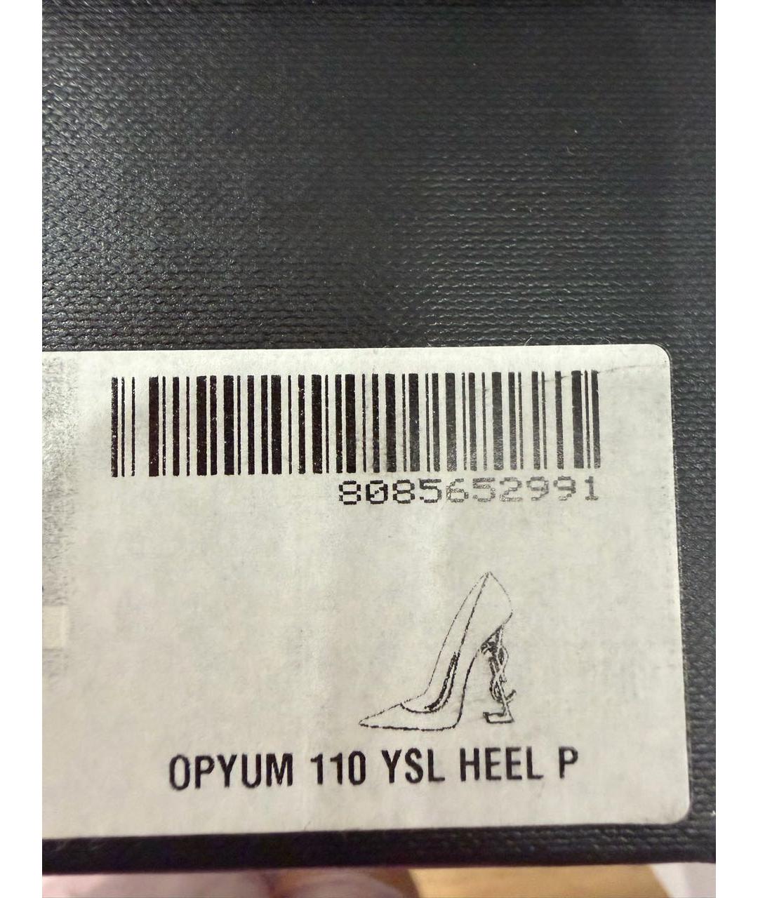 SAINT LAURENT Черные туфли из лакированной кожи, фото 6