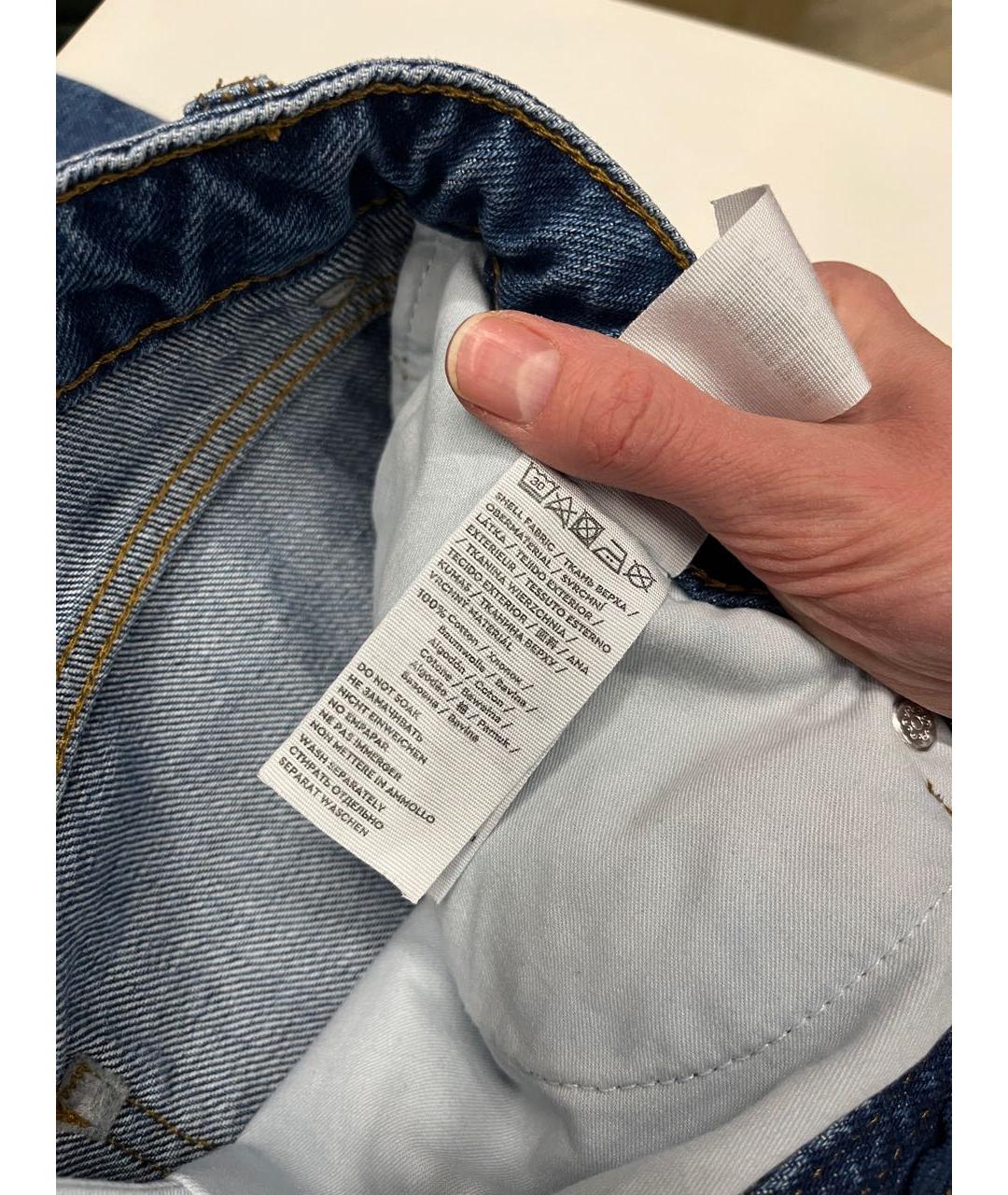 12 STOREEZ Синие хлопковые прямые джинсы, фото 5