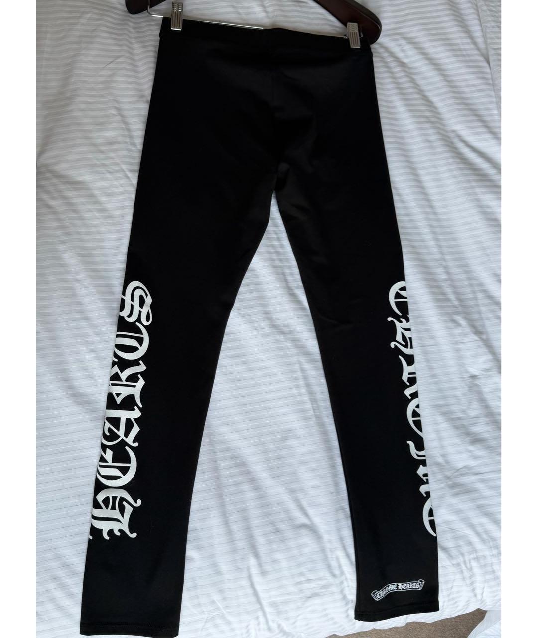 CHROME HEARTS Черные хлопковые леггинсы и велосипедки, фото 2