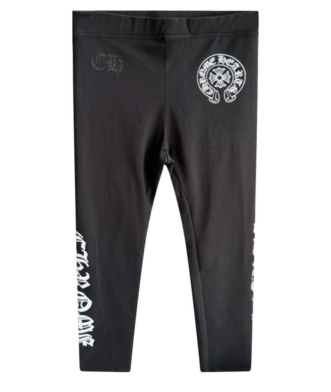 CHROME HEARTS Черные хлопковые леггинсы и велосипедки, фото 1