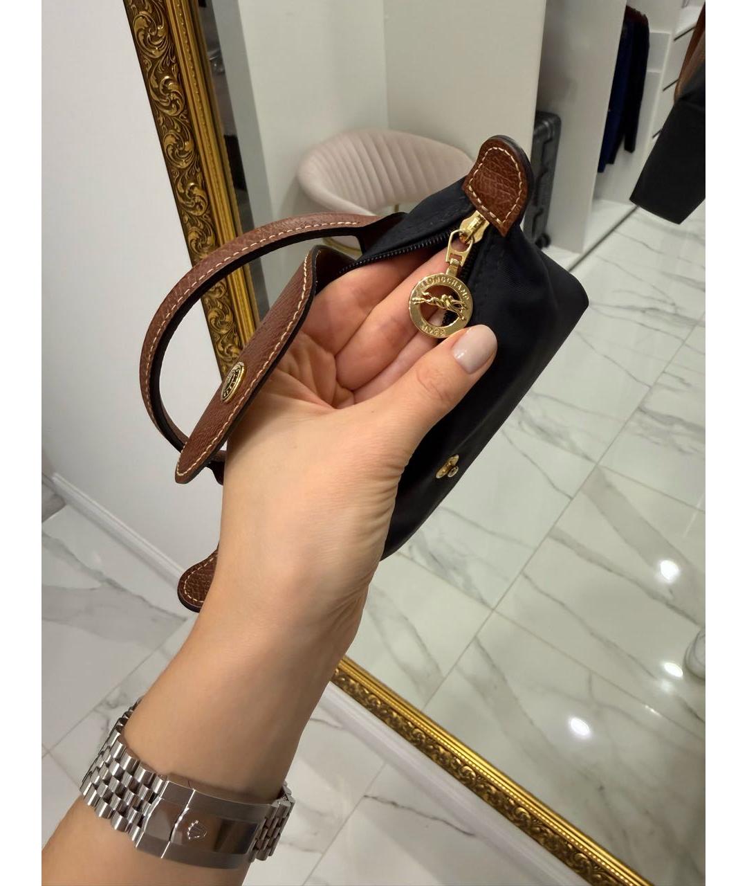 LONGCHAMP Черная сумка с короткими ручками, фото 5