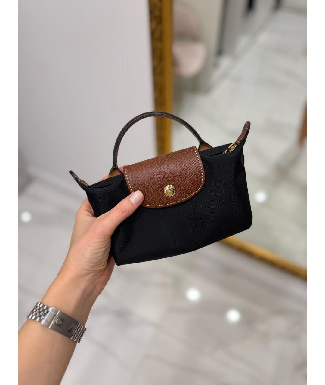 LONGCHAMP Черная сумка с короткими ручками, фото 3