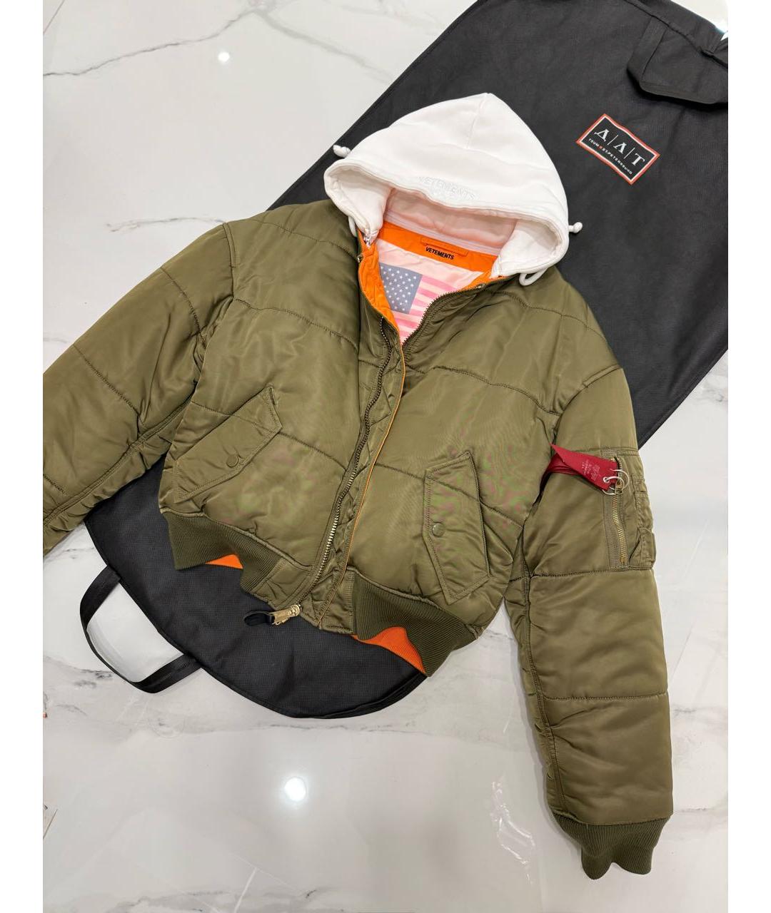 VETEMENTS Хаки куртка, фото 3